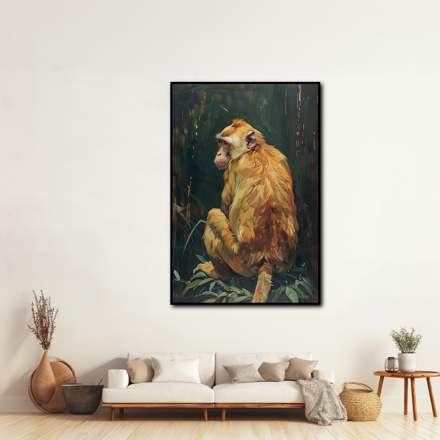 Tableau Singe de Dos