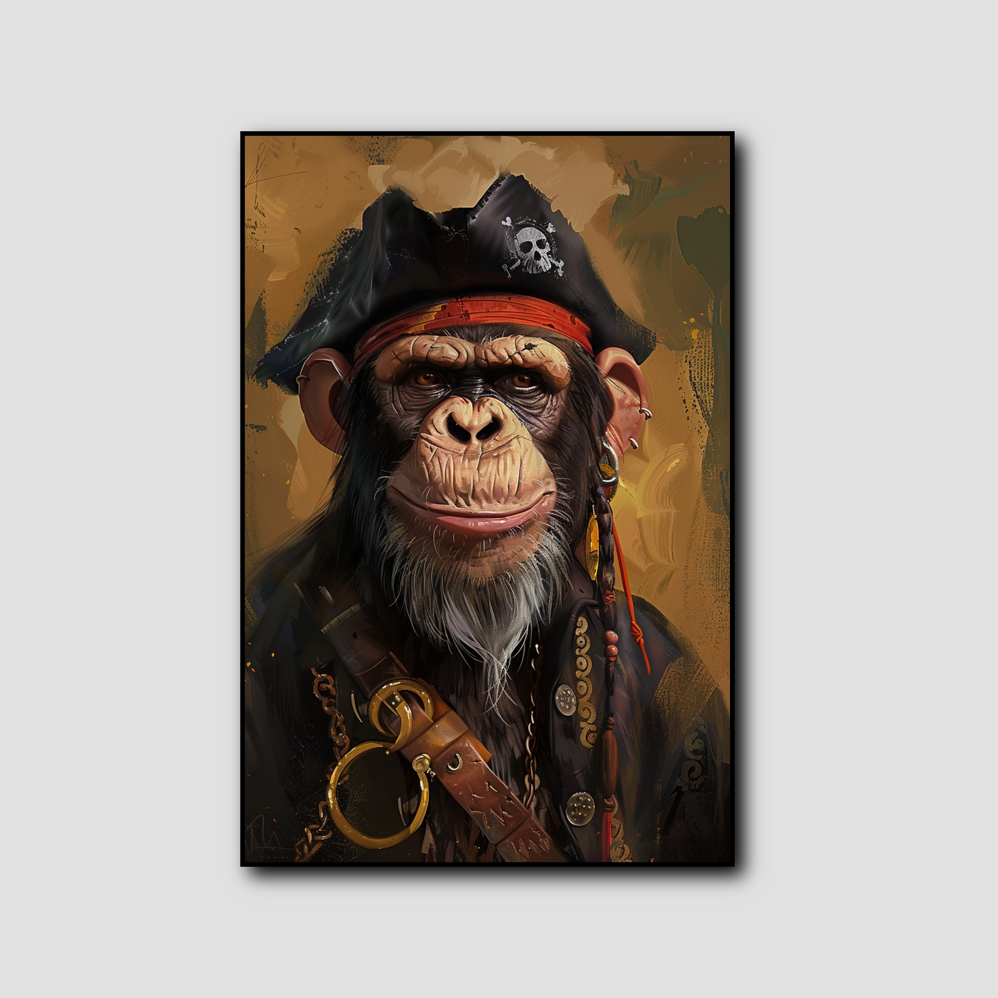 Tableau Singe Pirate