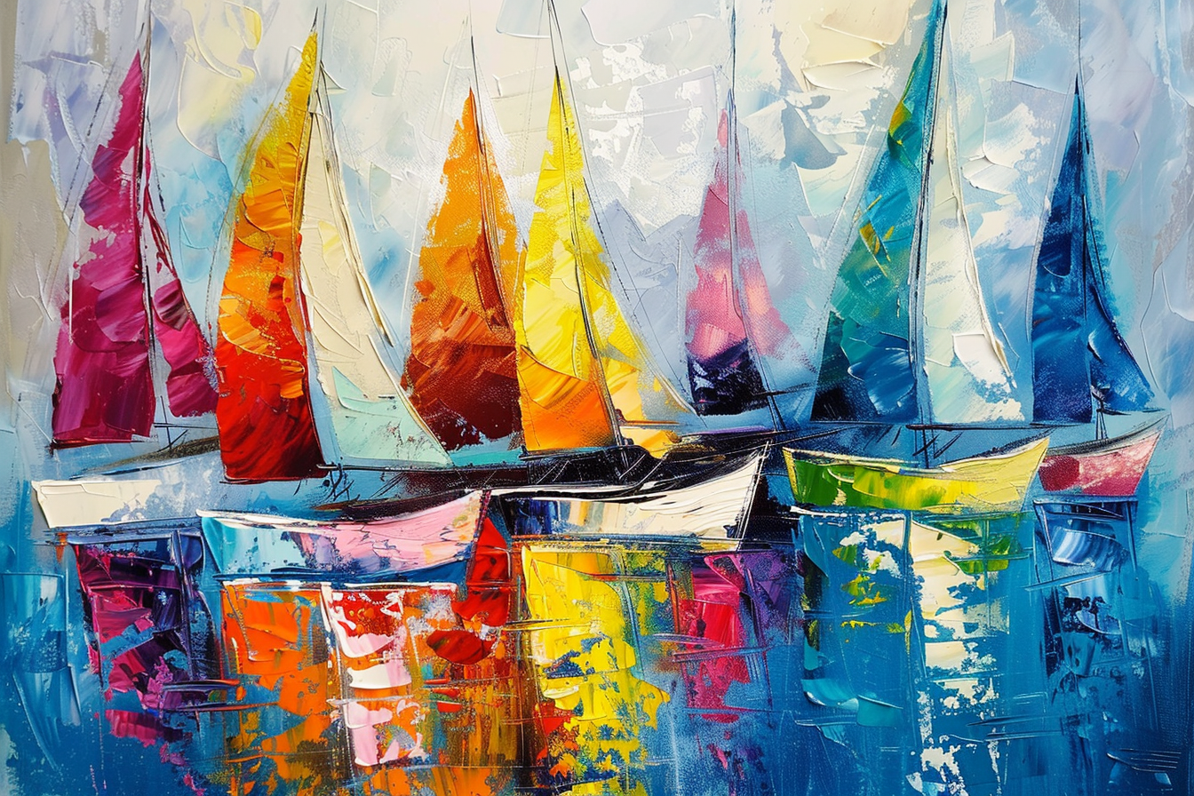 Tableau Bateaux Colorés