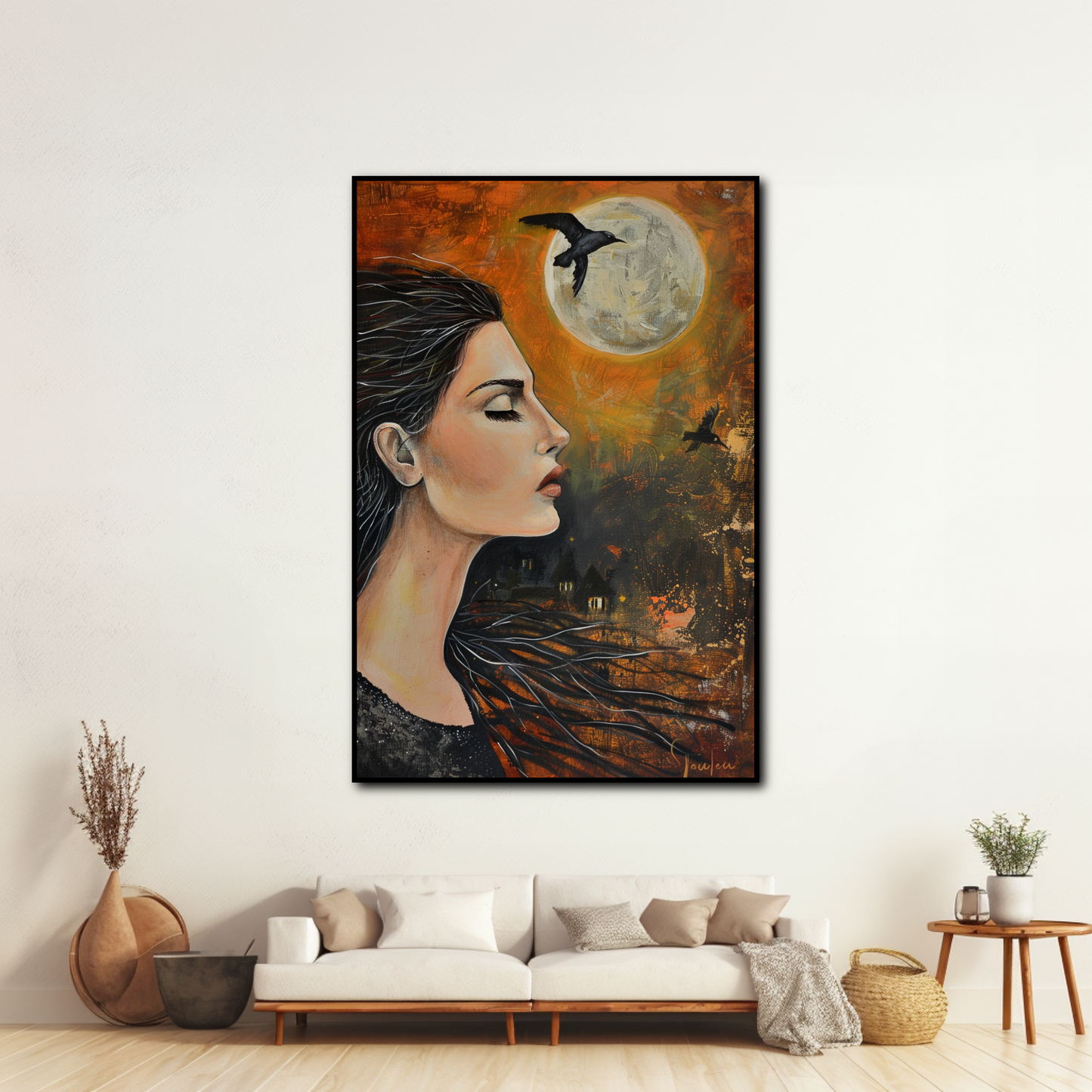 Tableau Femme Lune