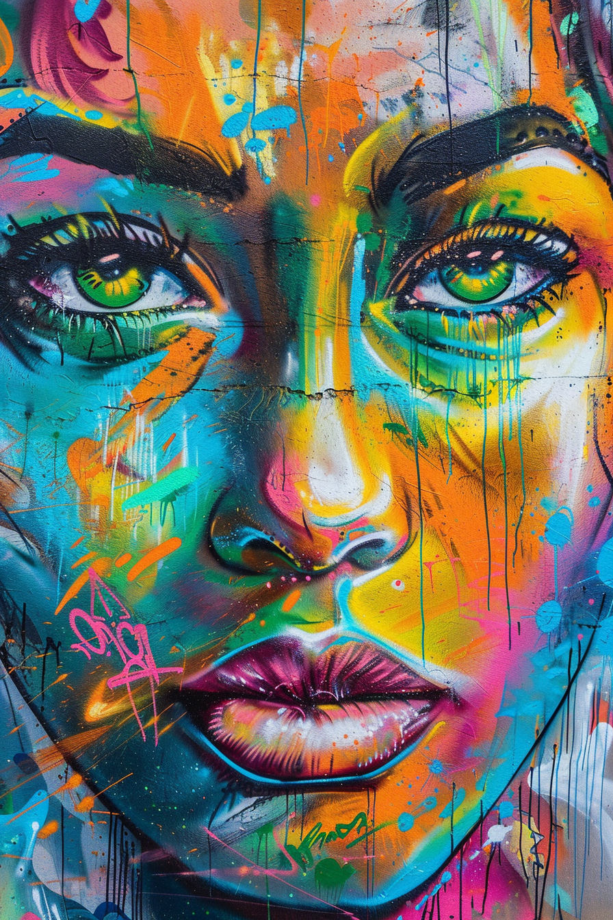 Tableau Femme Street Art
