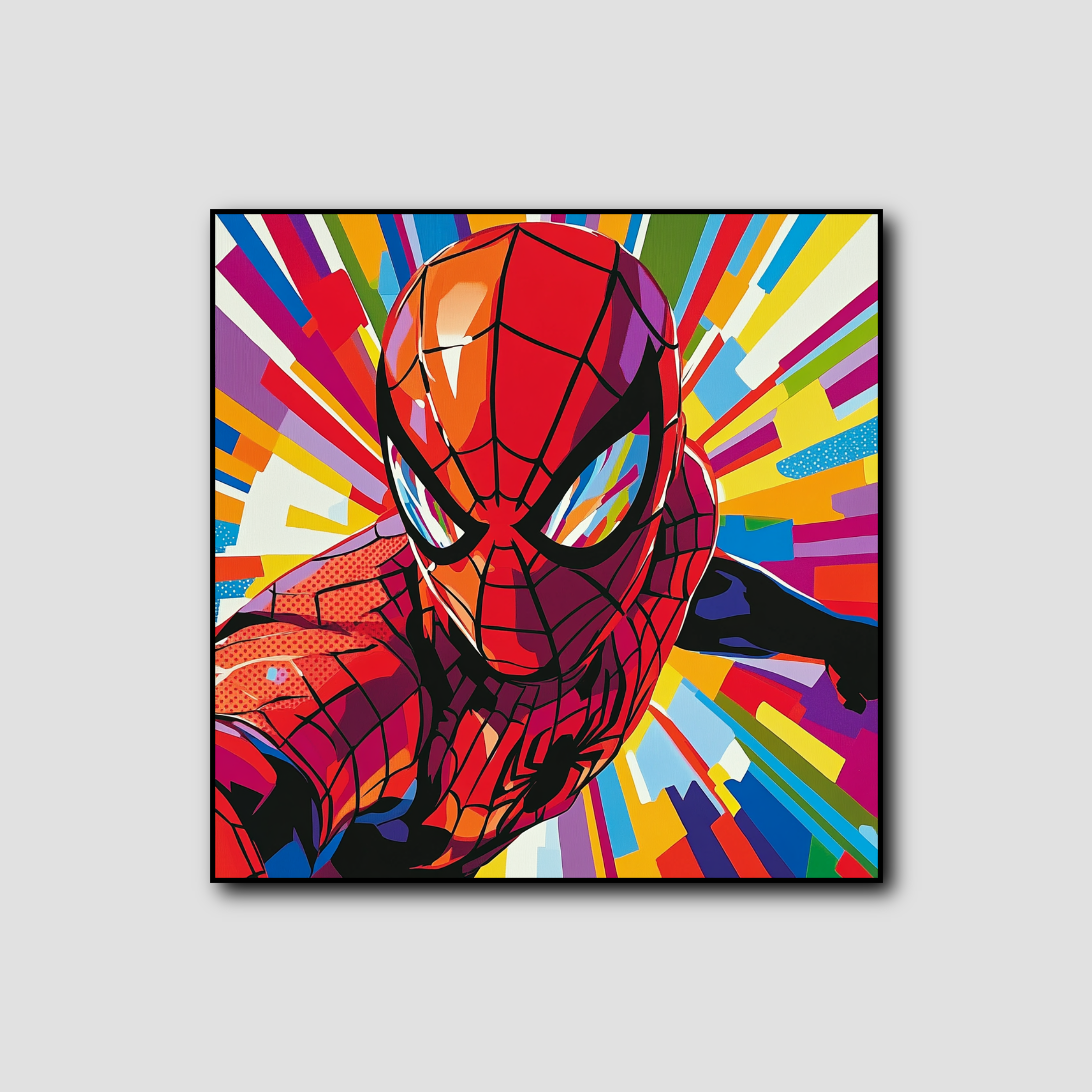 Tableau Spiderman pop art portrait comics Marvel | LigneCreator