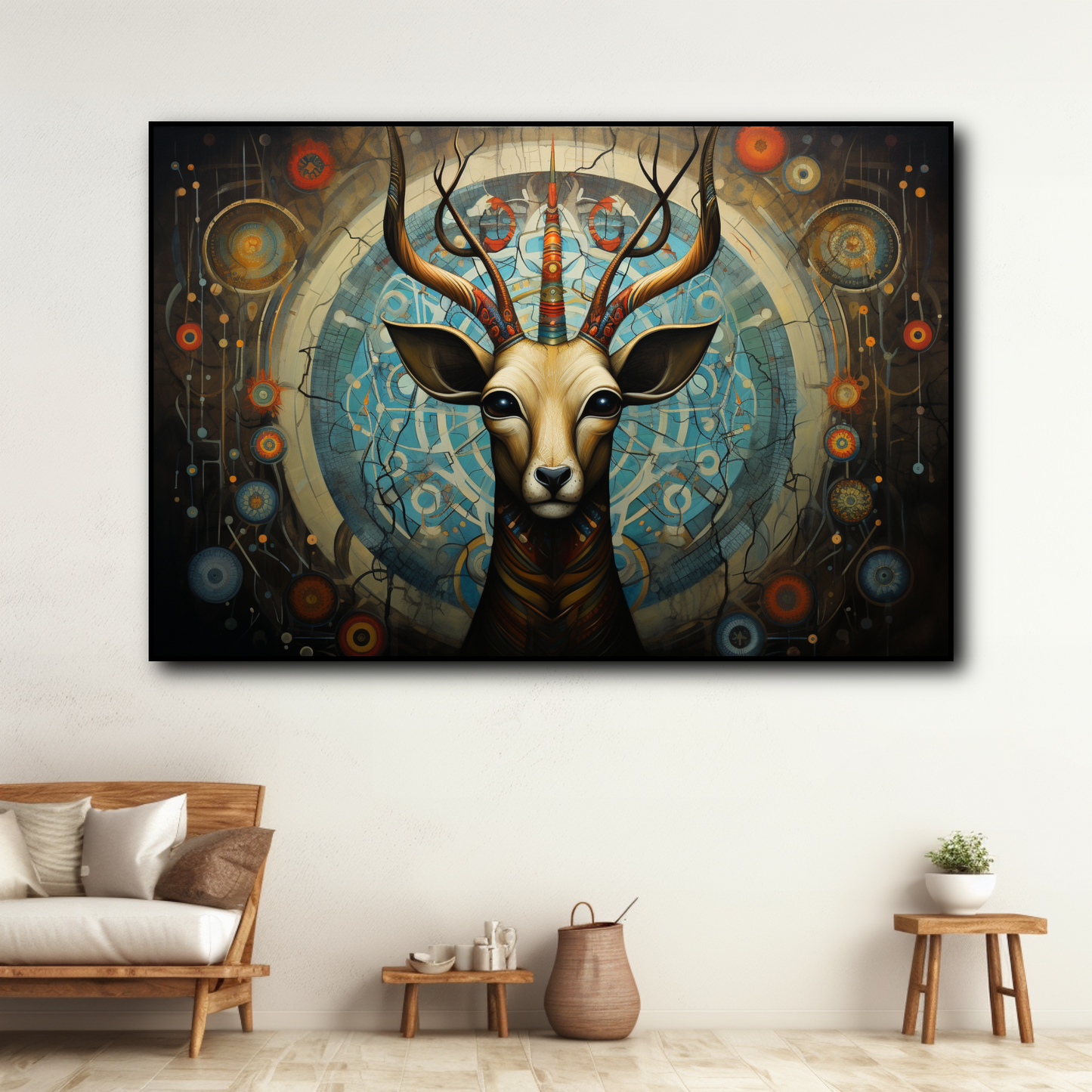 Tableau Antilope Abstrait