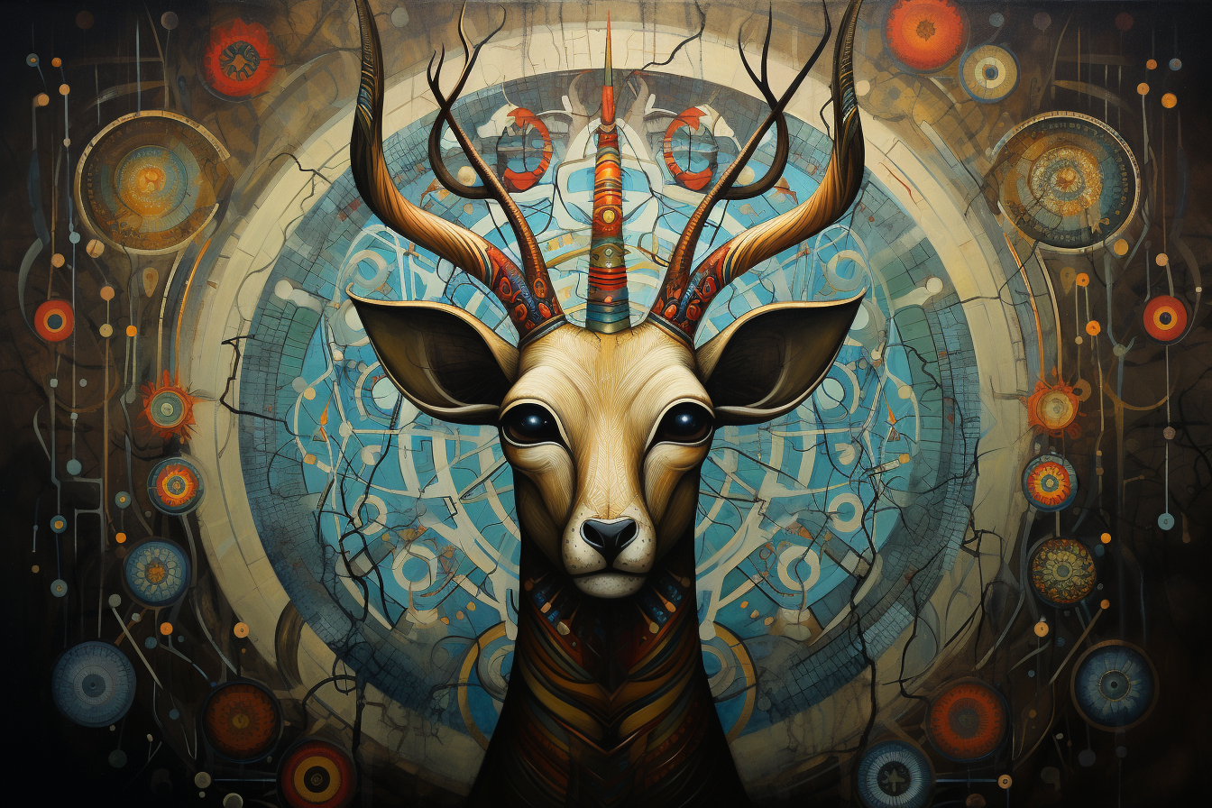 Tableau Antilope Abstrait