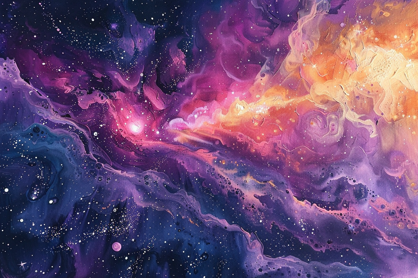Peinture Abstraite d’Étoiles