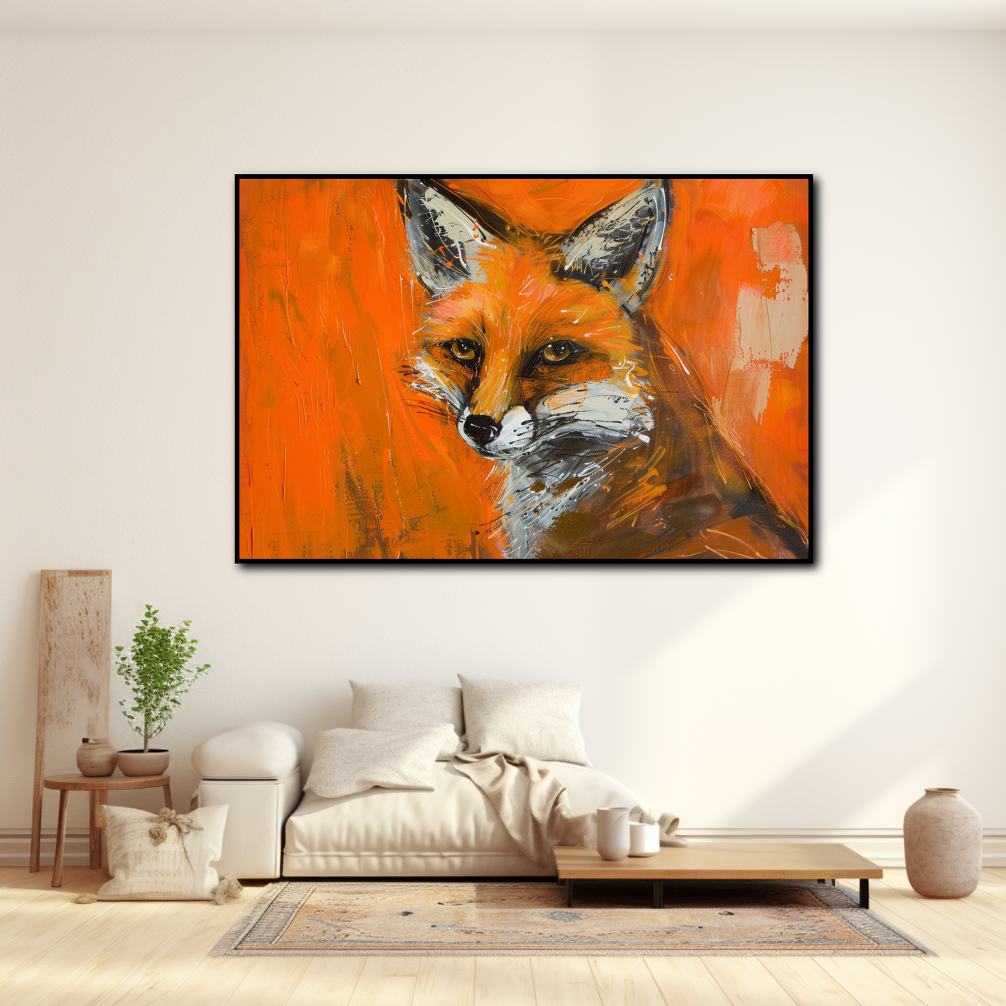 Tableau Renard Orange
