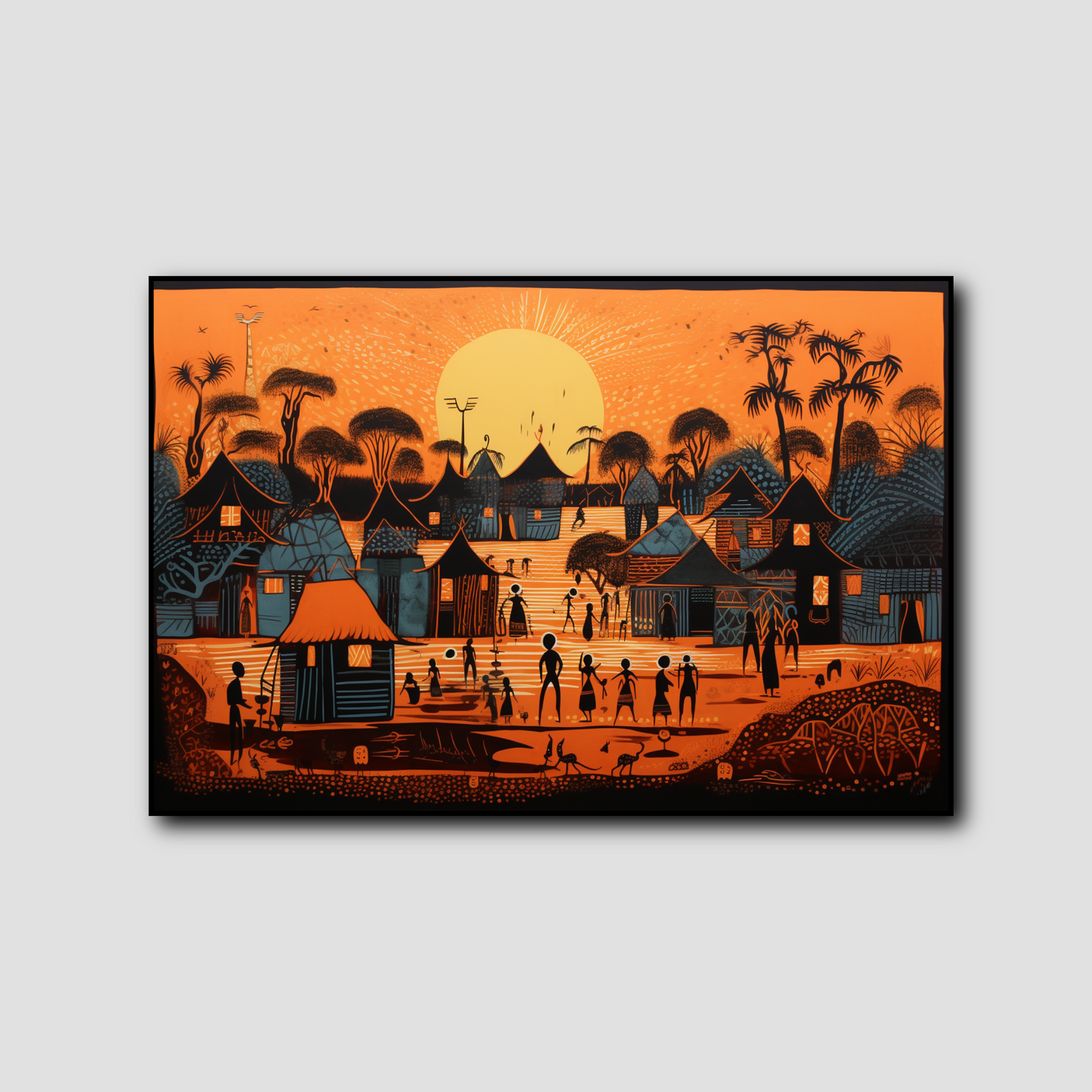 Tableau Village Africain