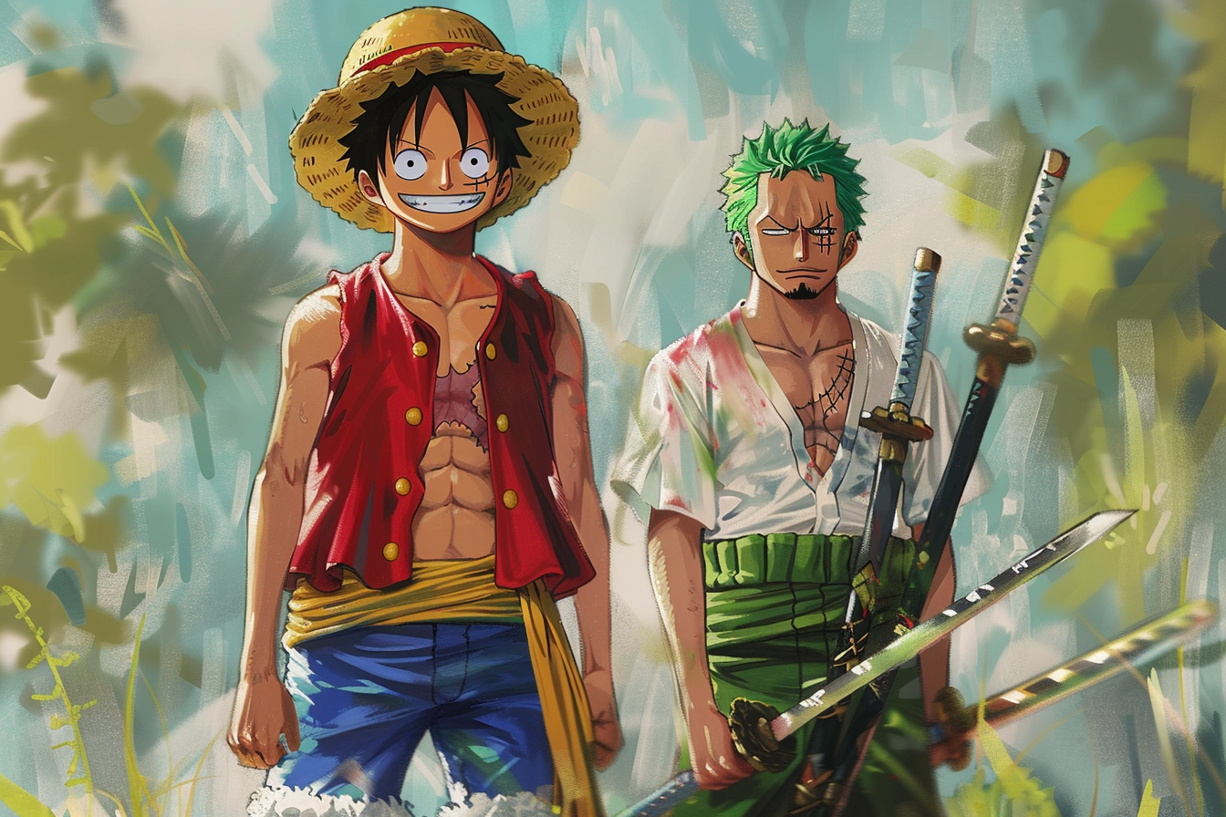Tableau One Piece Luffy Zoro