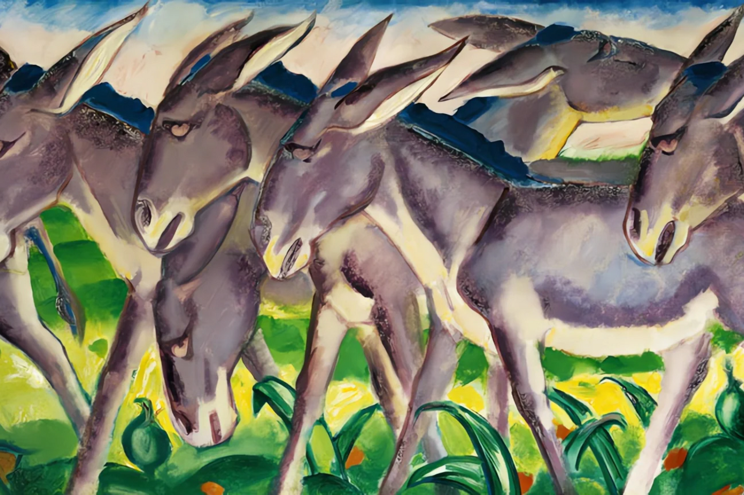 Fresque d'ânes - Franz Marc