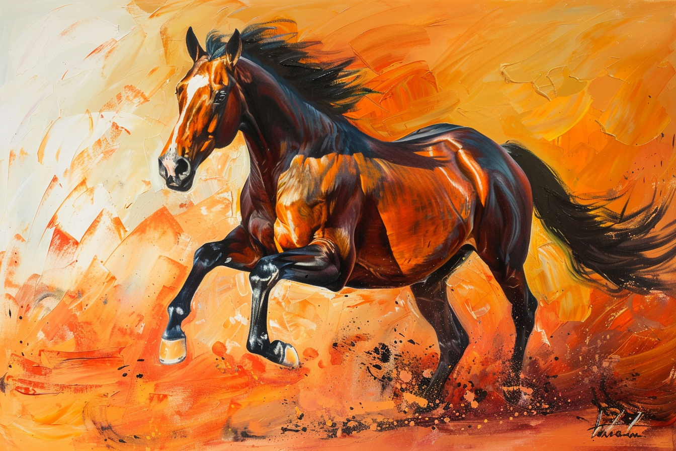 Tableau Cheval de Course