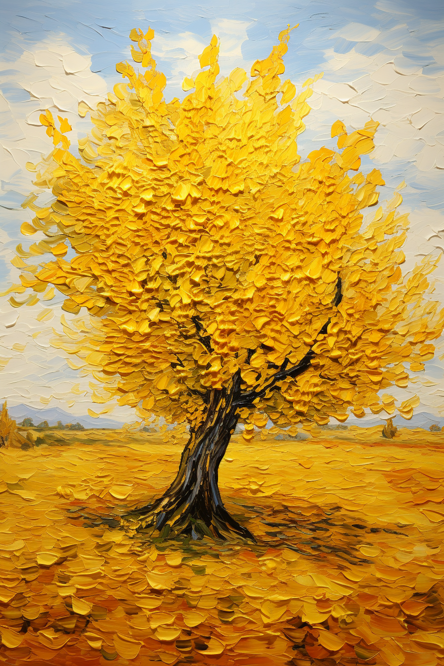 Tableau Arbre Jaune