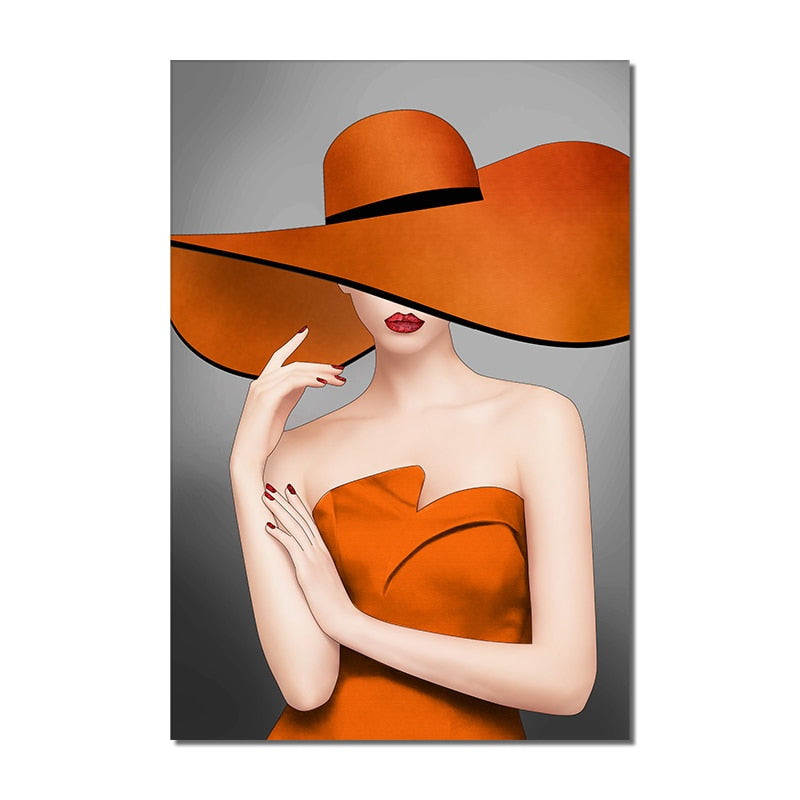 Toile Femme Chapeau Vintage