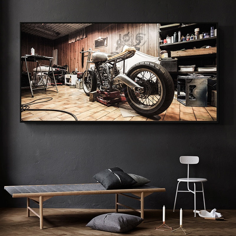 Tableau Moto Vintage