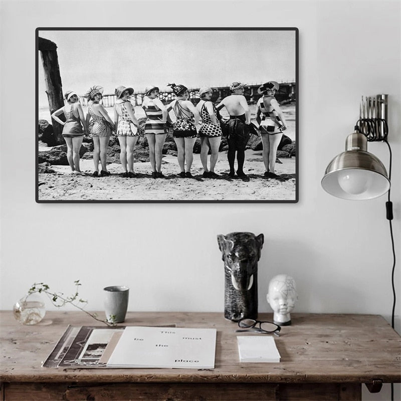 Tableau Plage Vintage