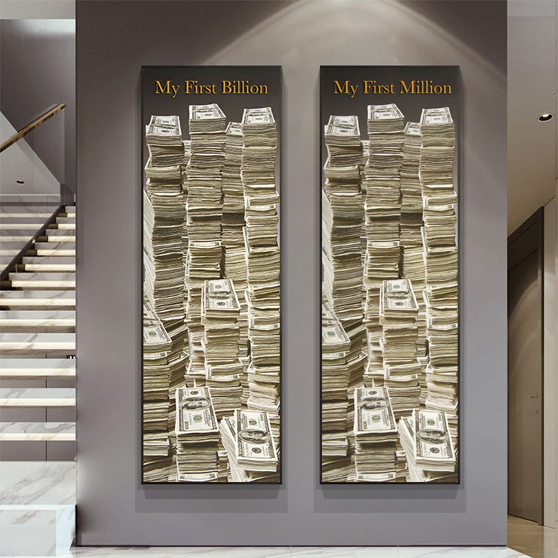Tableau Tas de Billet Scandinave
