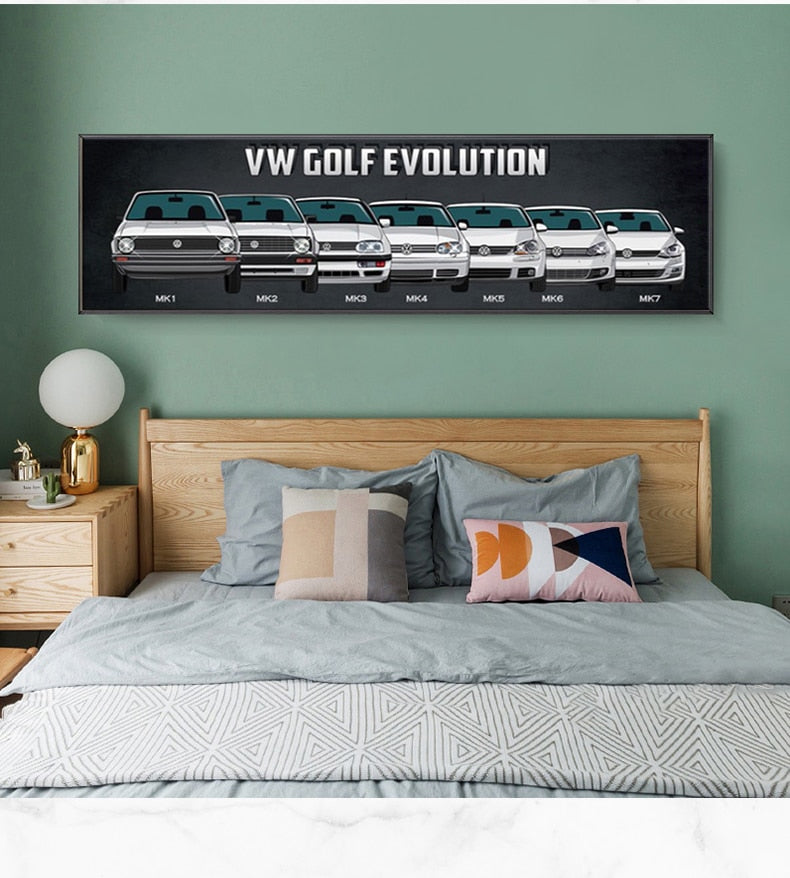 Tableau Toile Voiture Évolution