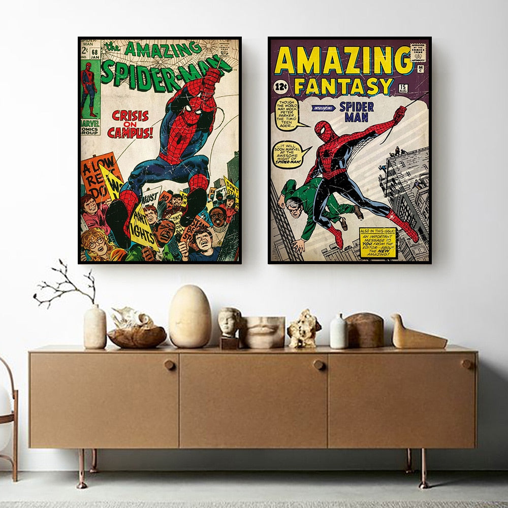 Tableau Retro Marvel