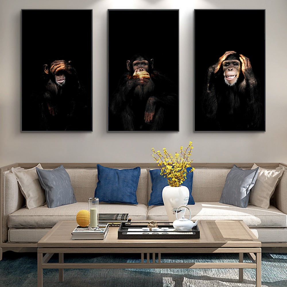 Tableau Singe Drole