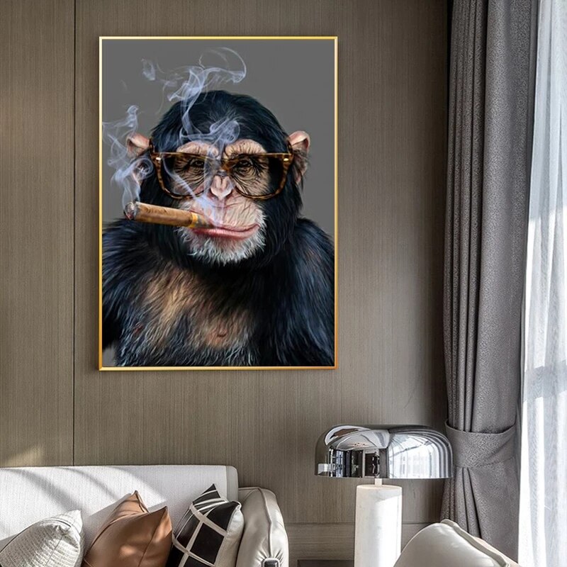 Tableau Singe qui Fume