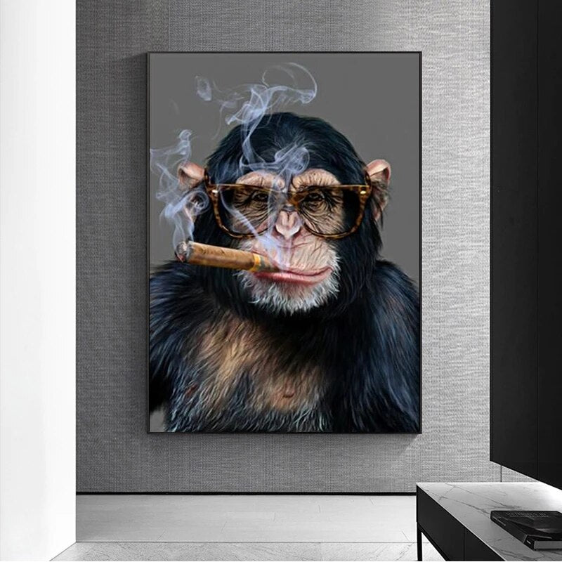 Tableau Singe qui Fume
