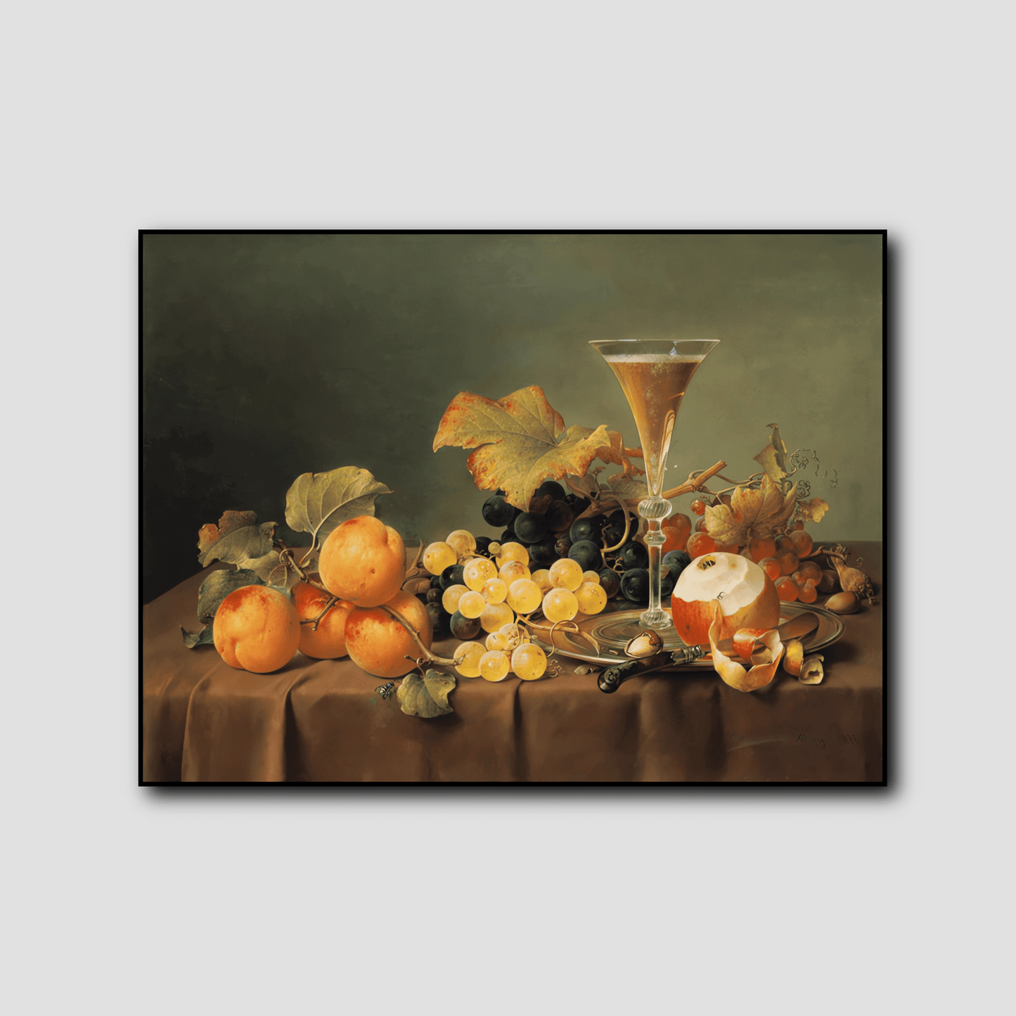 Nature morte avec un verre de champagne - Johann Wilhelm Preyer