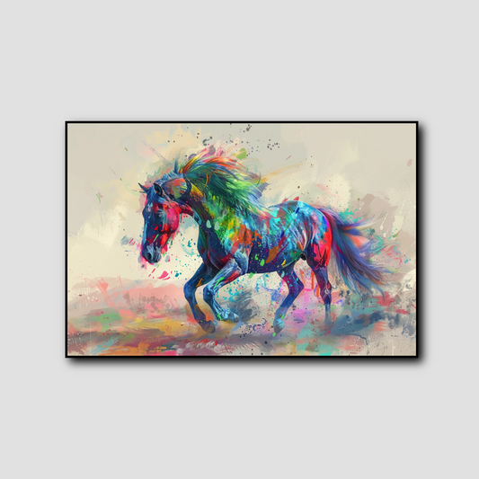 Tableau Cheval Multicolore