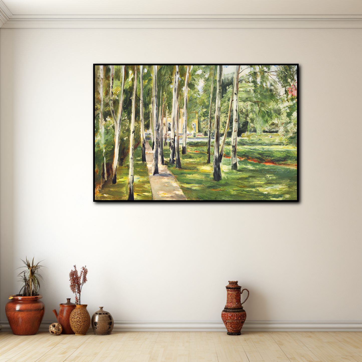 L'Allée de bouleaux dans le jardin - Max Liebermann