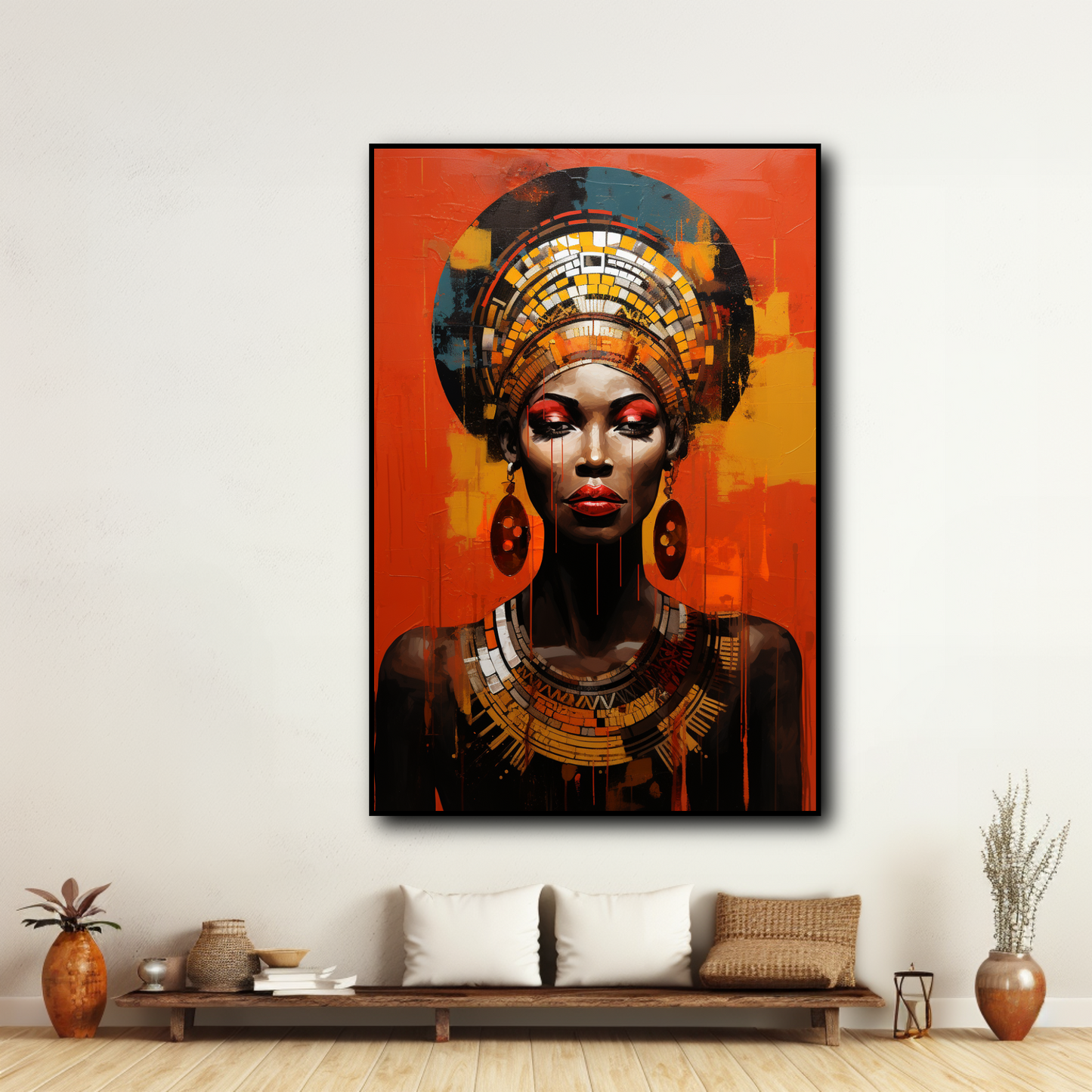 Tableau Femme Africaine Contemporain