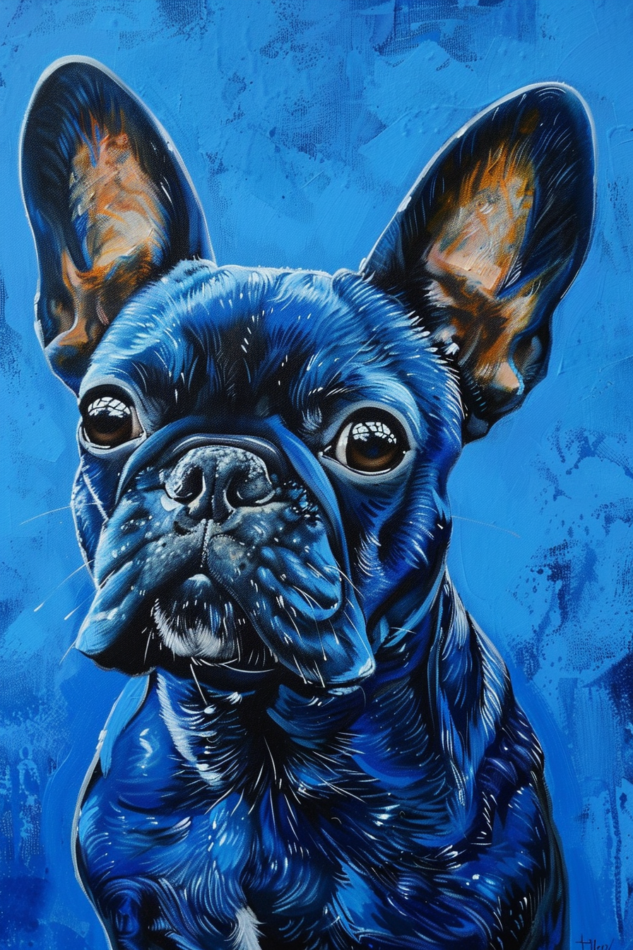 Tableau Chien Bleu