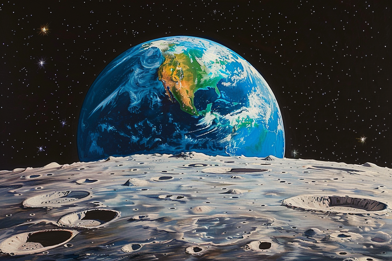 Tableau Terre vue de la Lune