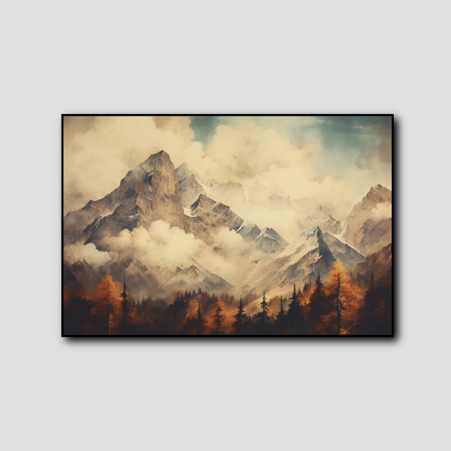Tableau Montagne Vintage