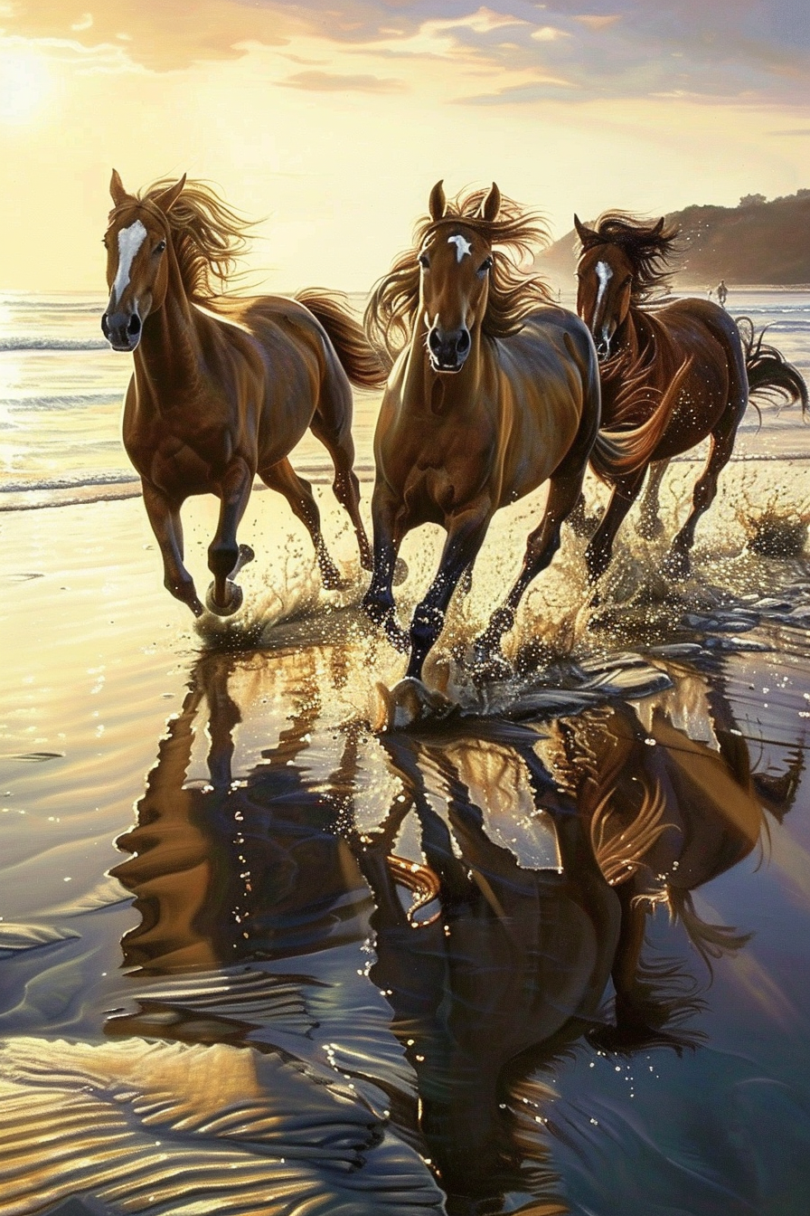 Tableau Chevaux Libres