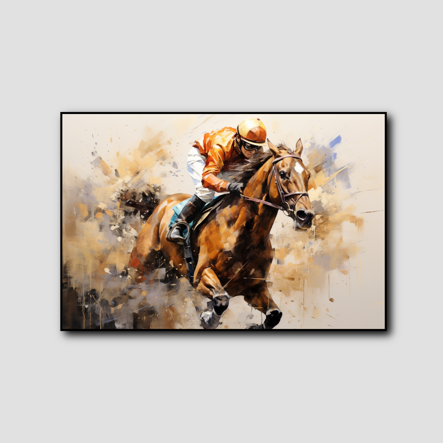 Tableau Jockey Abstrait