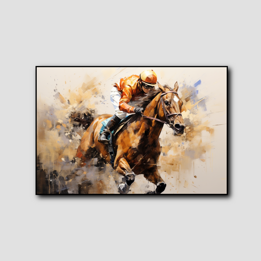 Tableau Jockey Abstrait