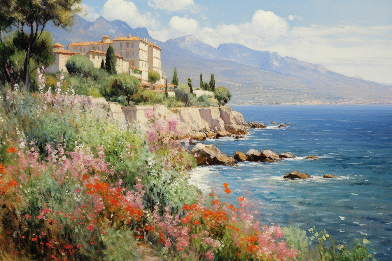 Tableau Bord de Mer Ensoleillé