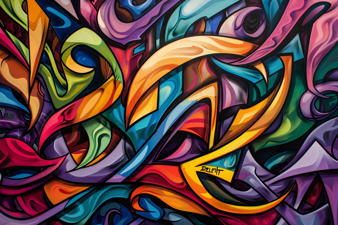 Tableau Graffiti Original Coloré