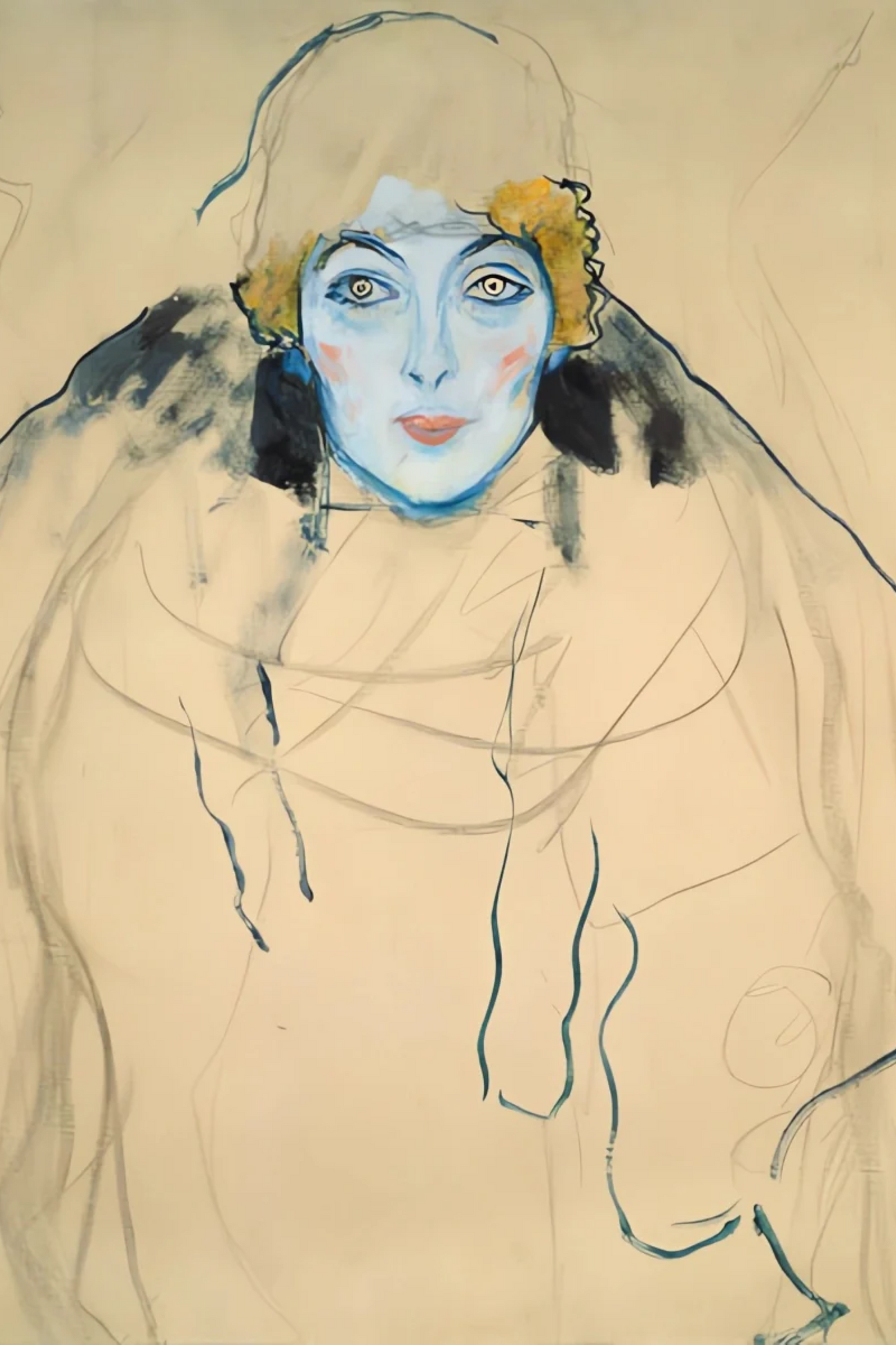 Tête de femme - Gustav Klimt