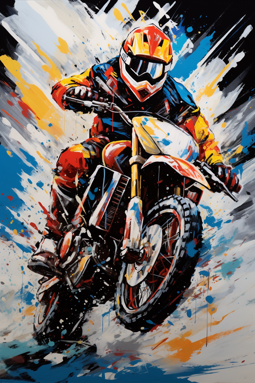 Tableau Pop Art Moto