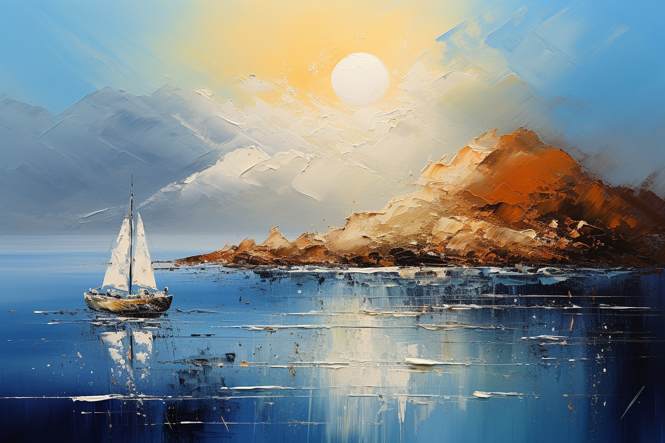 Tableau Bord de Mer Moderne