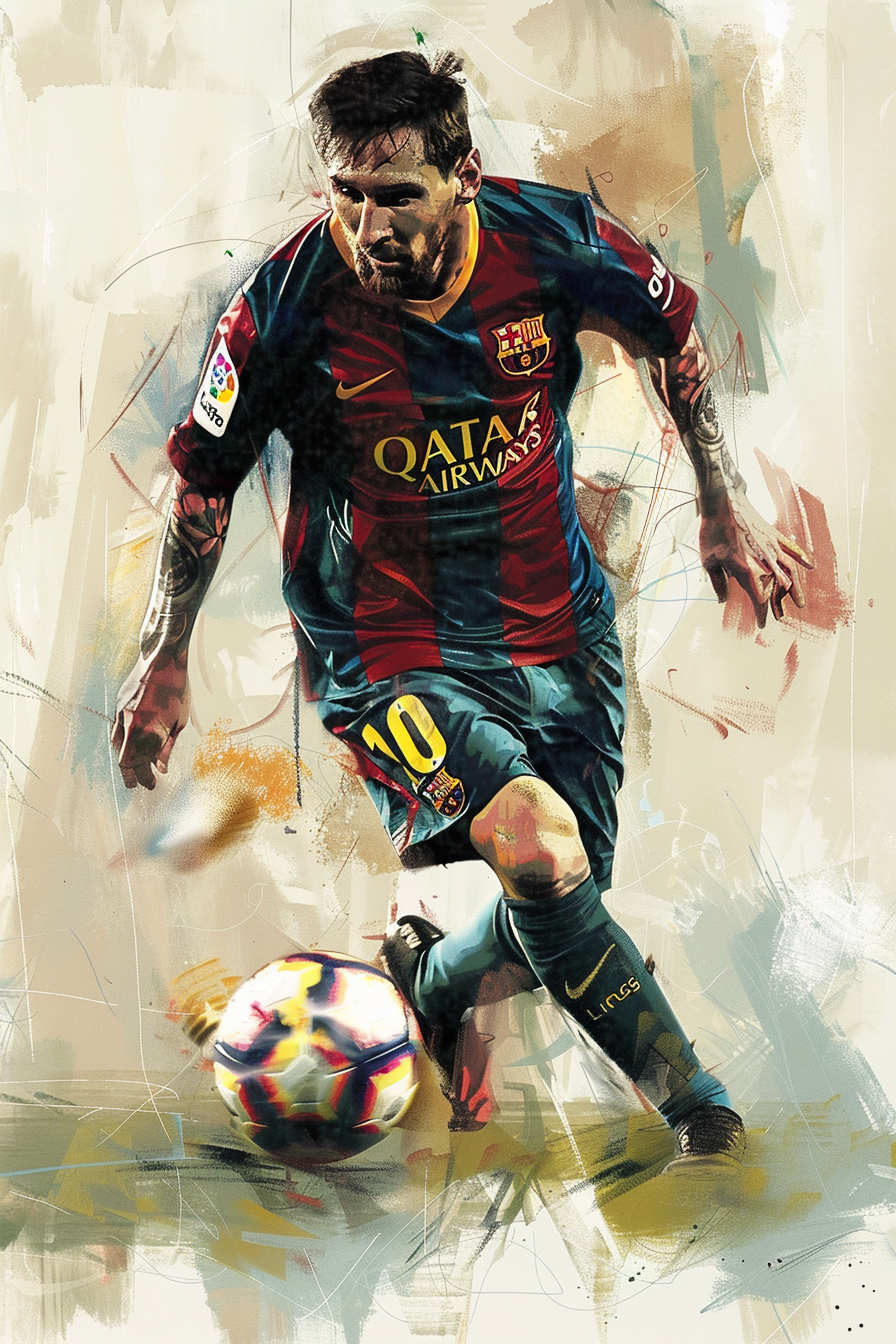 Tableau Lionel Messi N°10