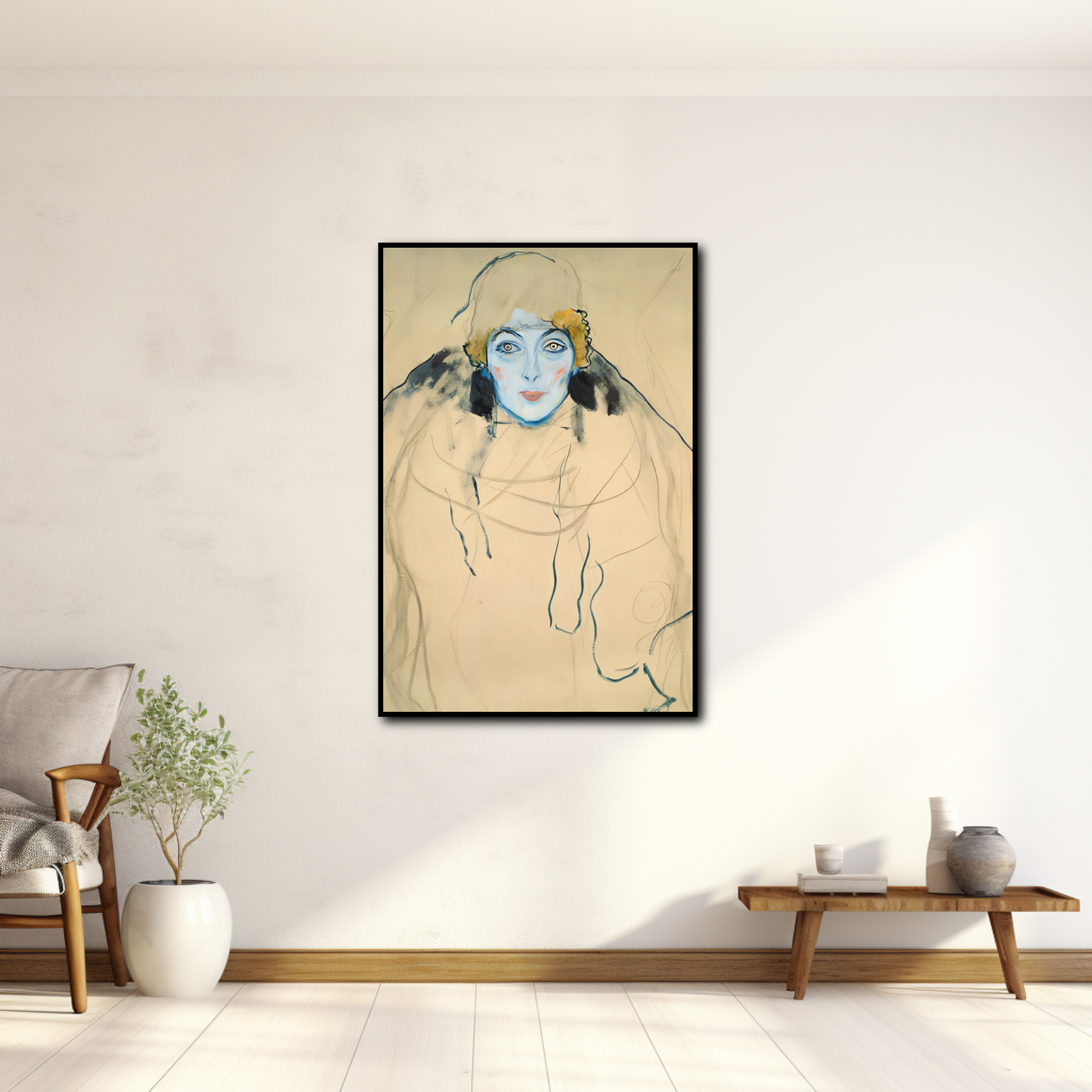 Tête de femme - Gustav Klimt