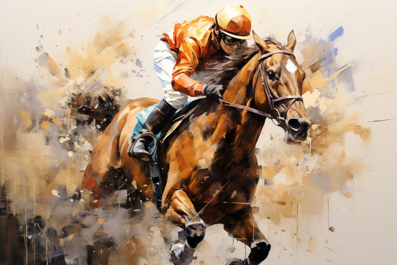 Tableau Jockey Abstrait