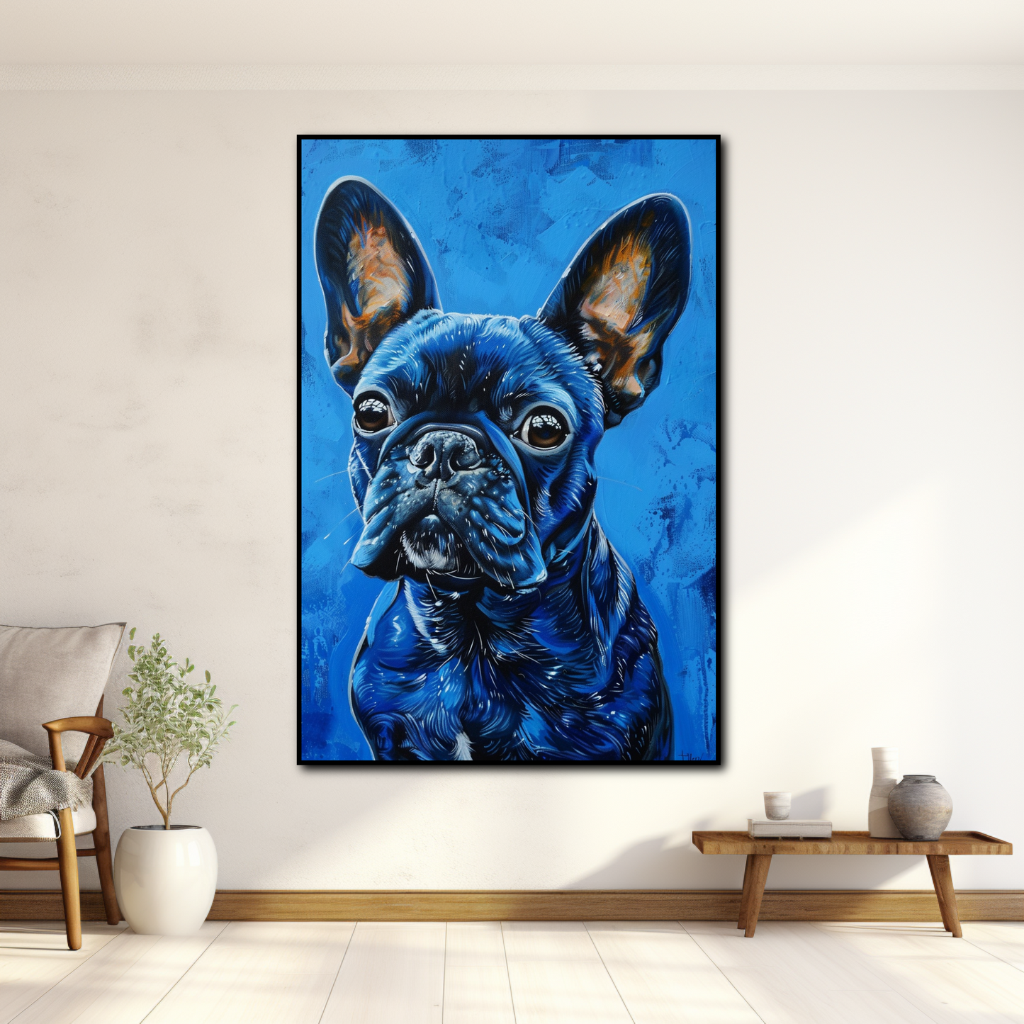 Tableau Chien Bleu