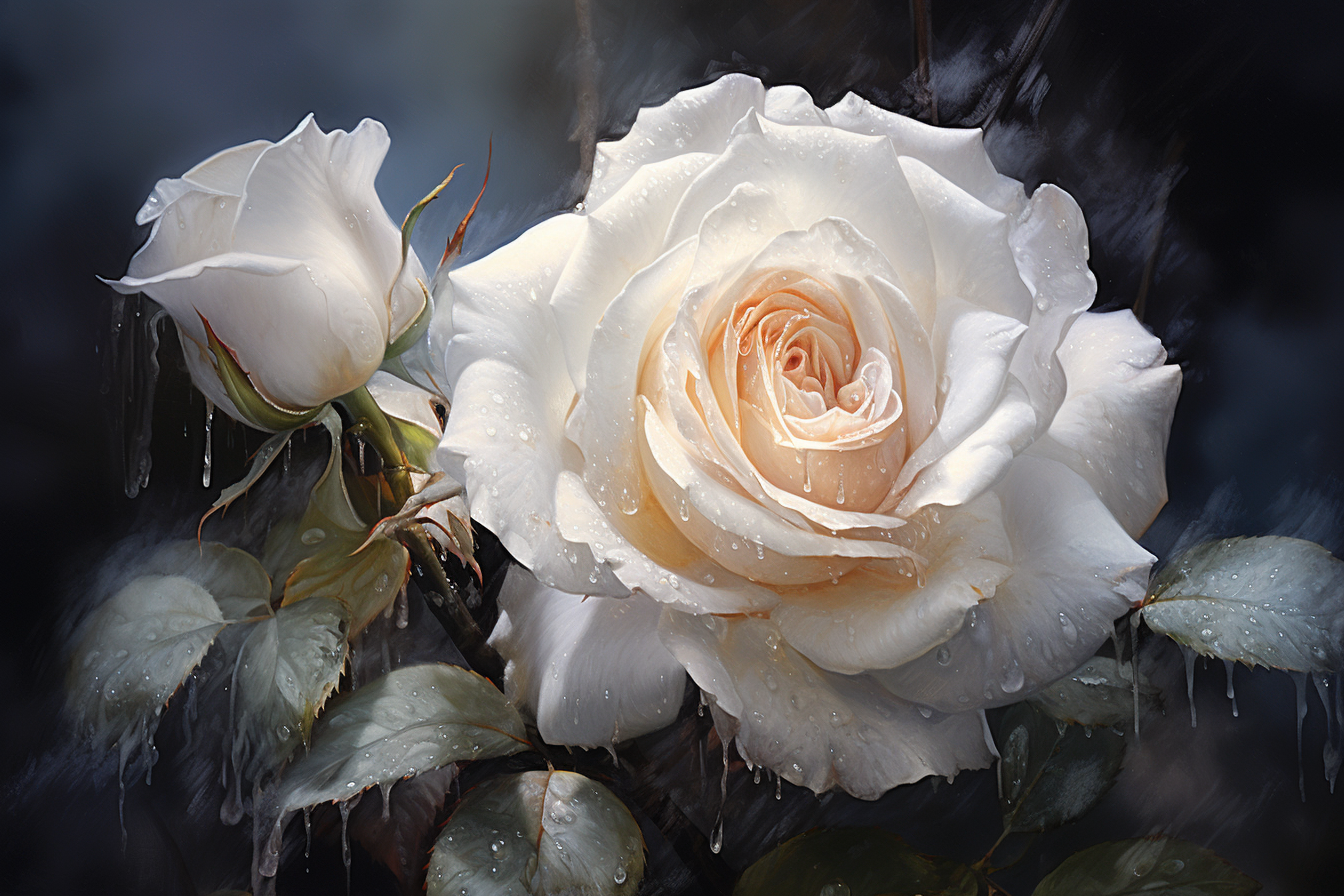 Tableau Rose Blanche
