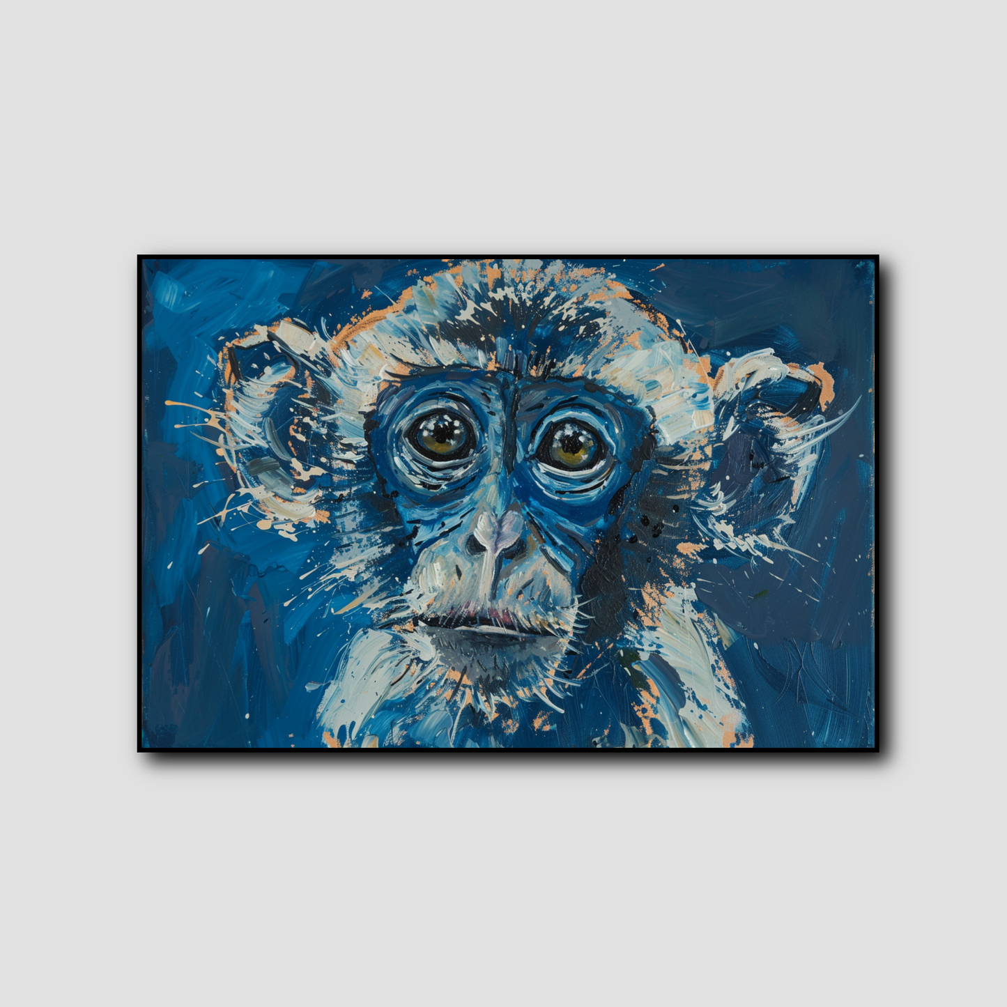 Tableau Singe Bleu