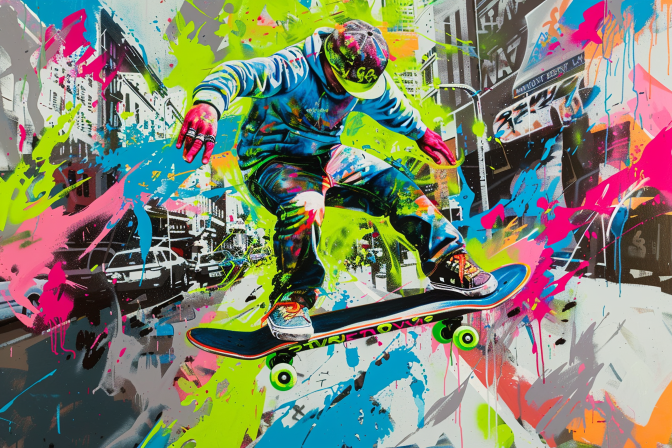 Tableau Skate Coloré