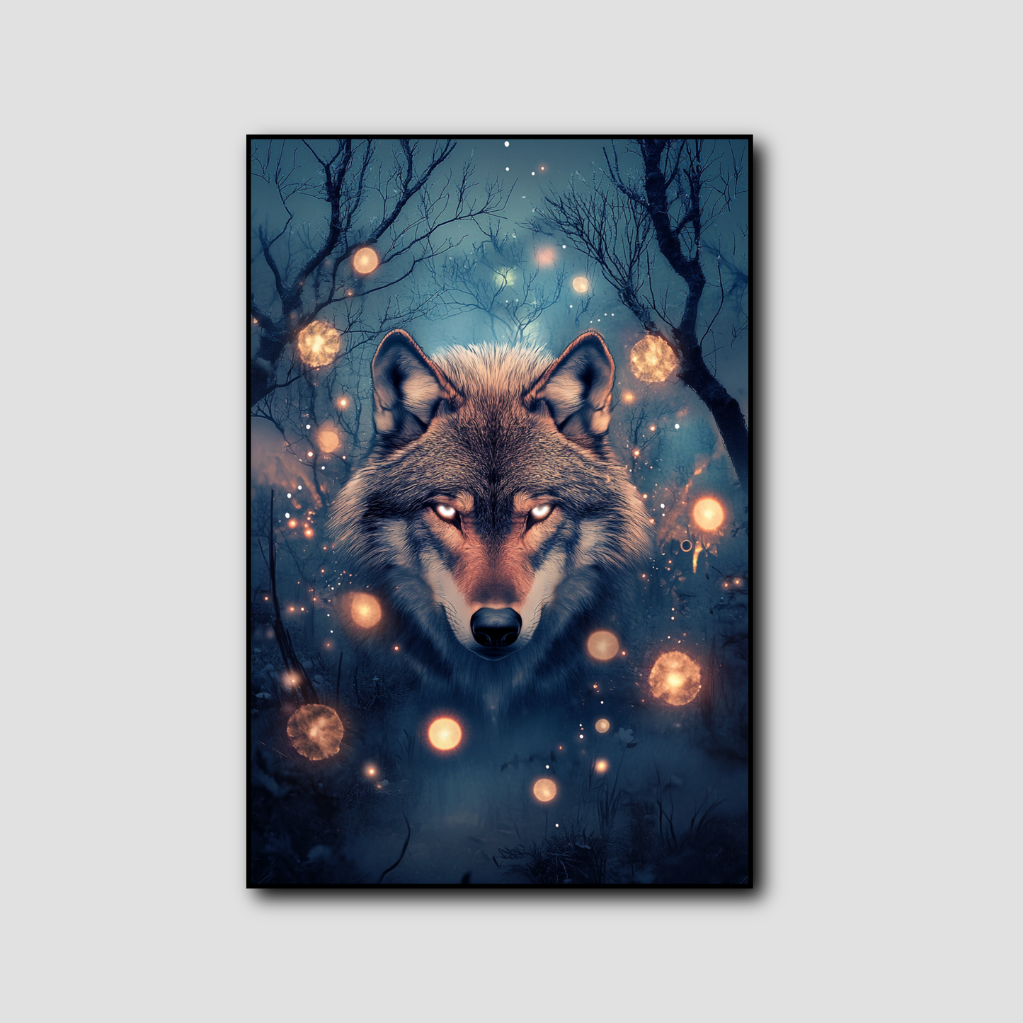 Tableau Loup Ambiance Fantastique