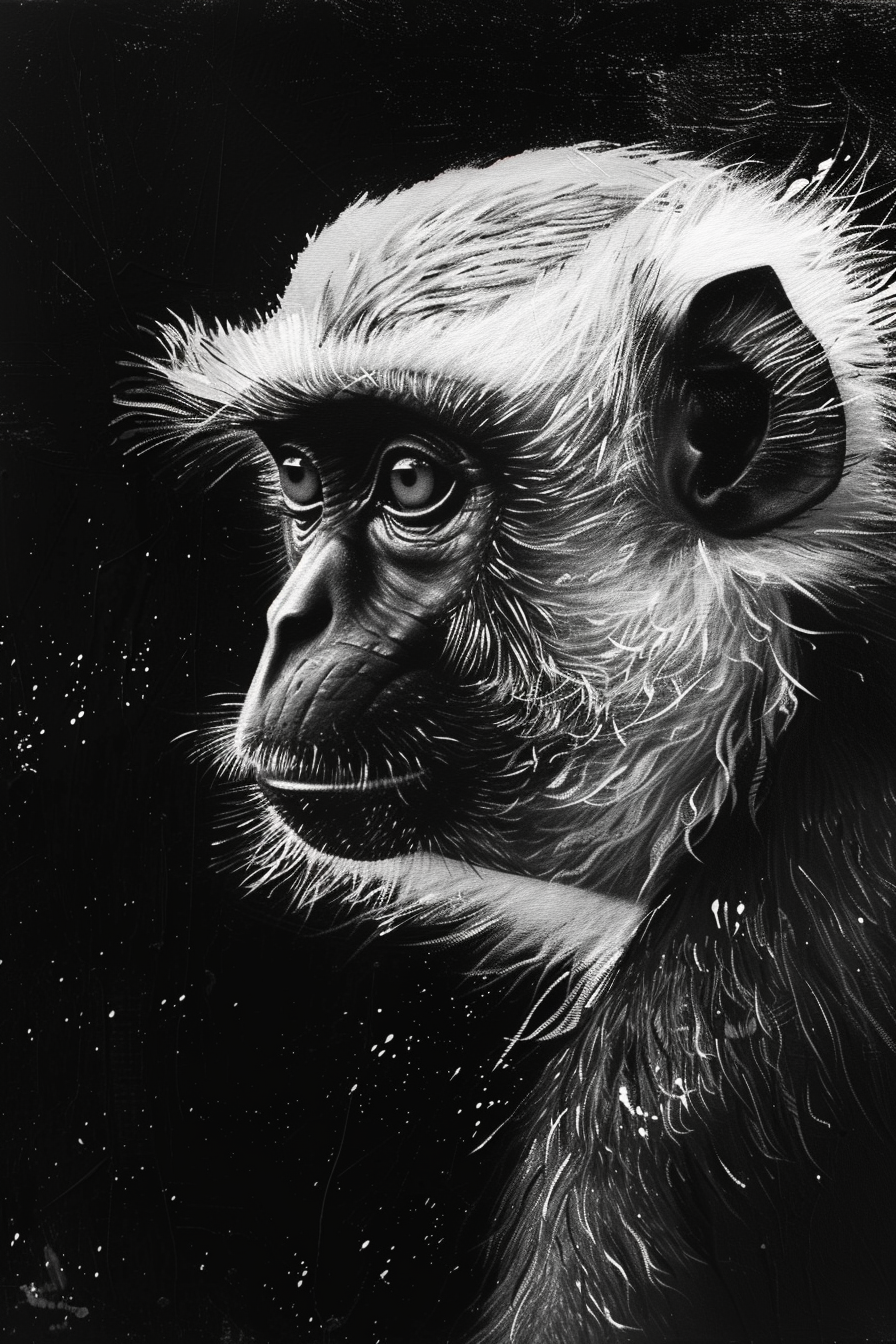 Tableau Singe de Profil