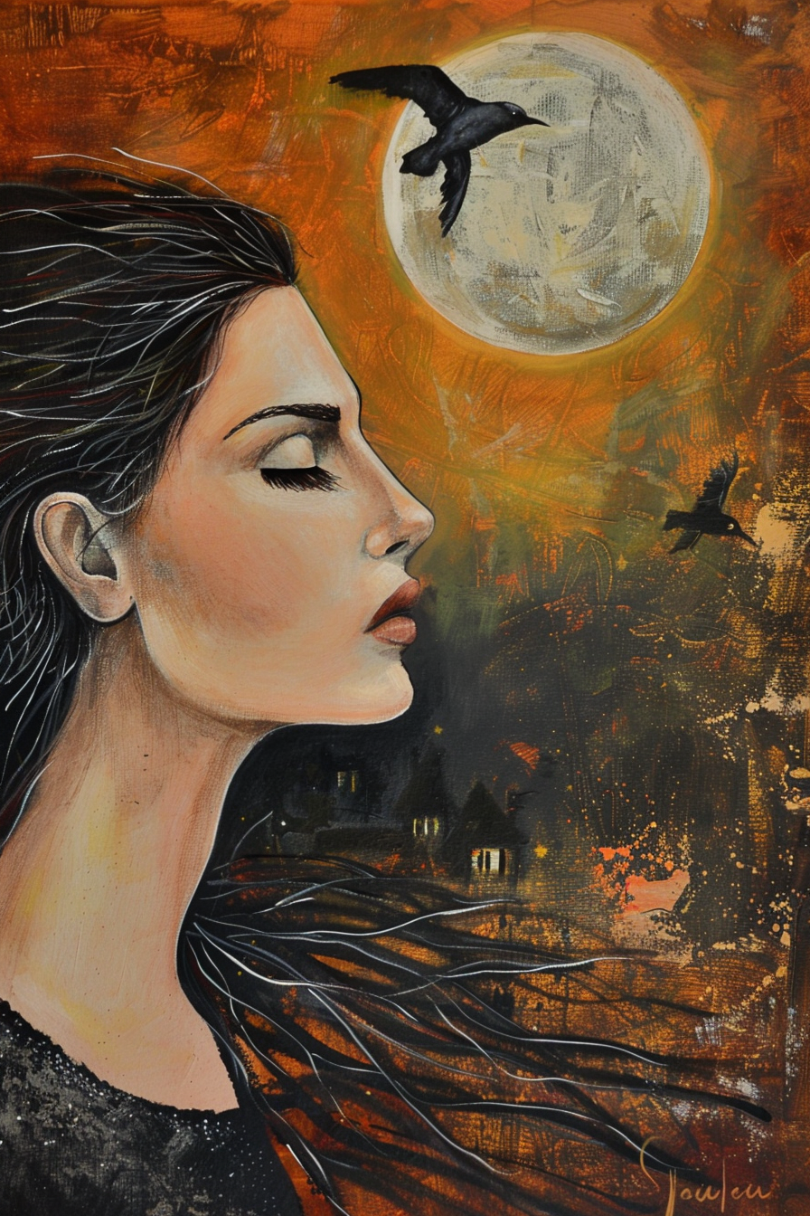 Tableau Femme Lune