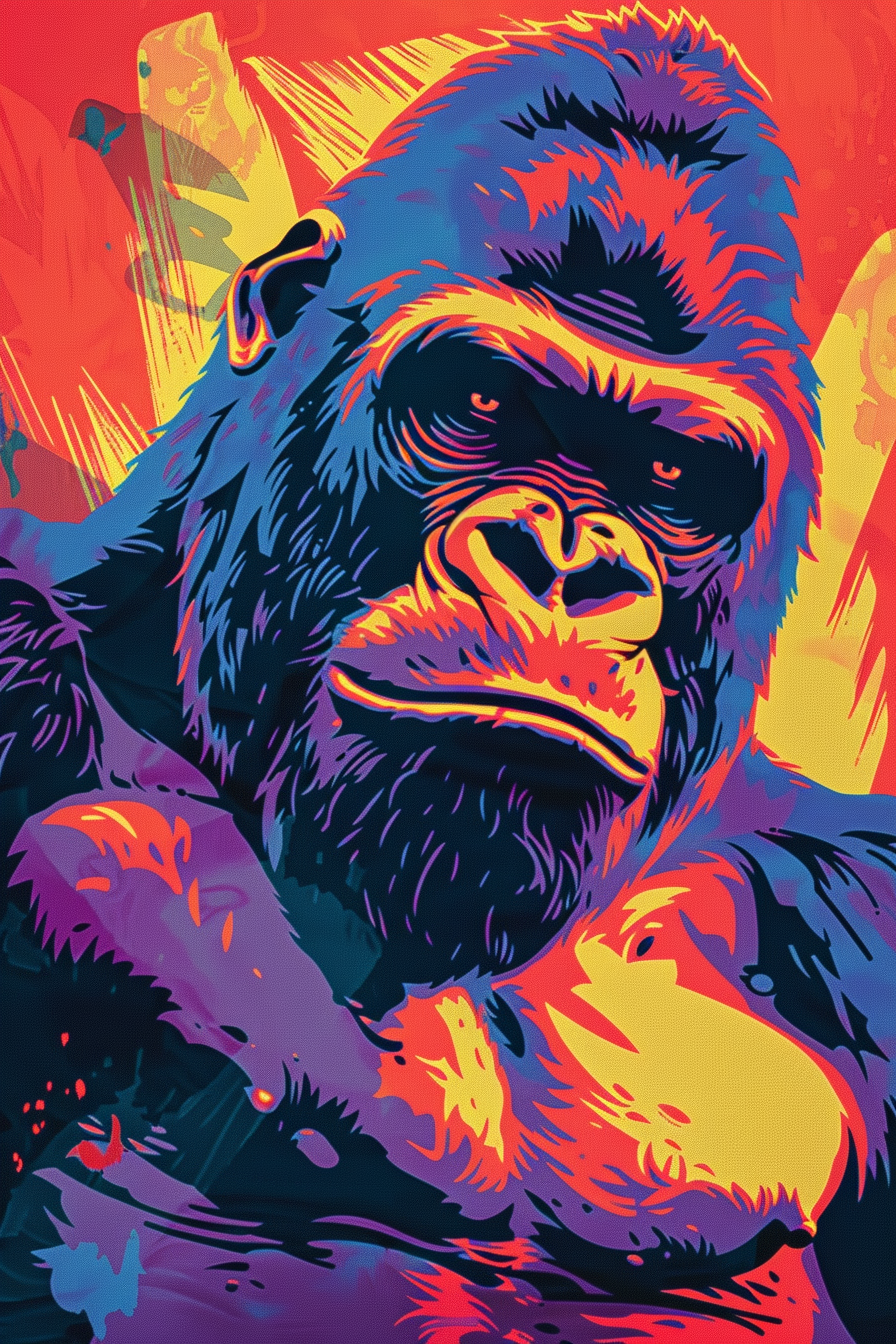 Tableau King Kong Pop Art